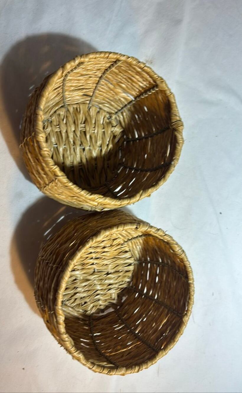 Vintage Woven Straw Baskets